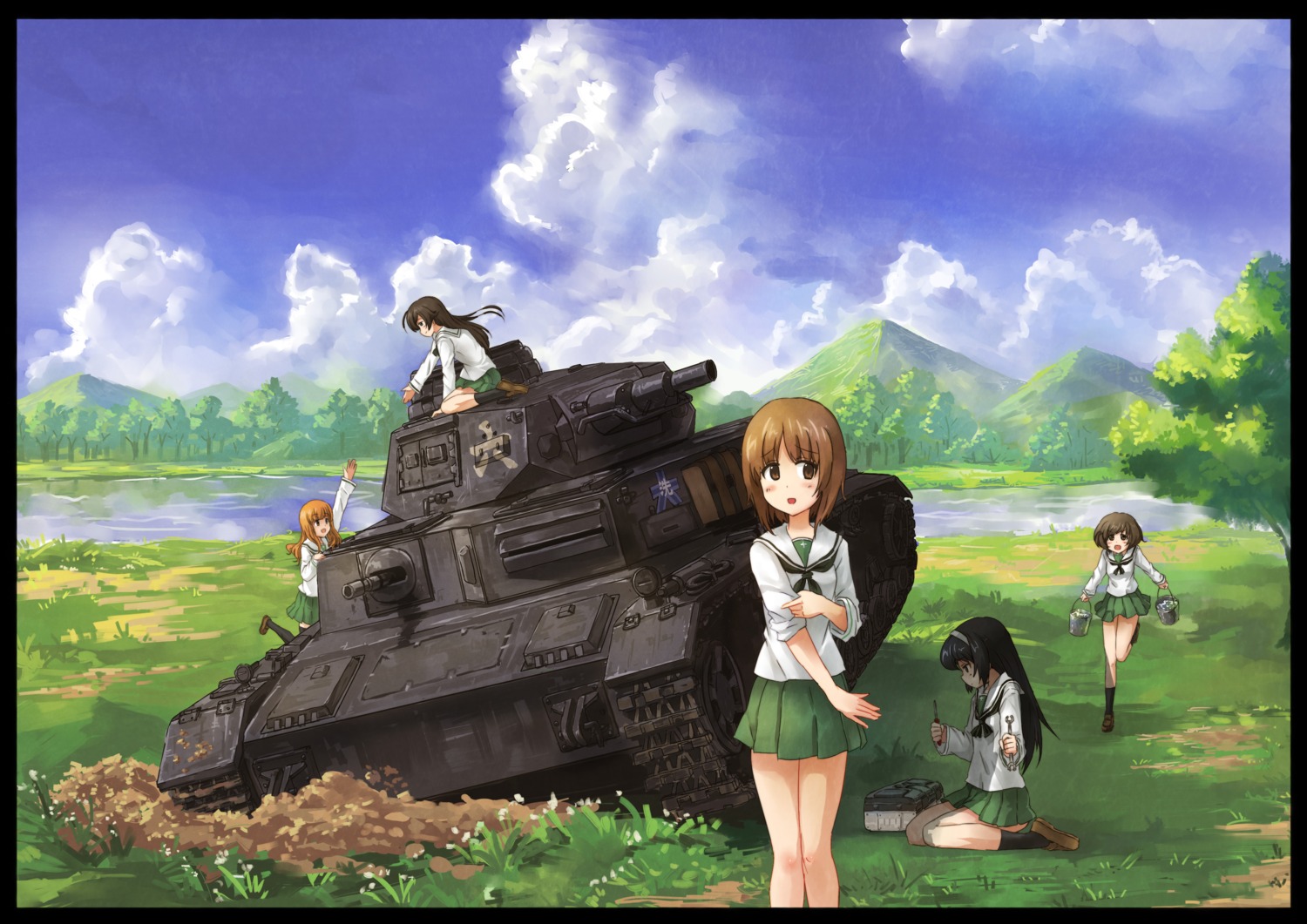Oto Taku Girls Und Panzer Akiyama Yukari Isuzu Hana